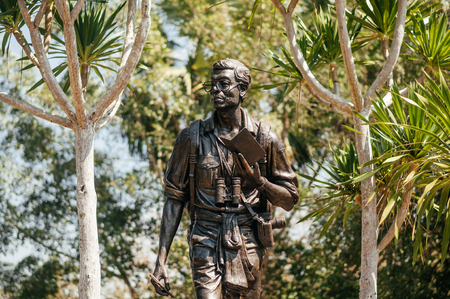 MAR 3, 2018 Uthai Thani - Thailand : HUAI KHA KHAENG WILDLIFE SANCTUARY - Seub Nakhasathien's Monument. The memorial of the great conservationist of Thailandのeditorial素材