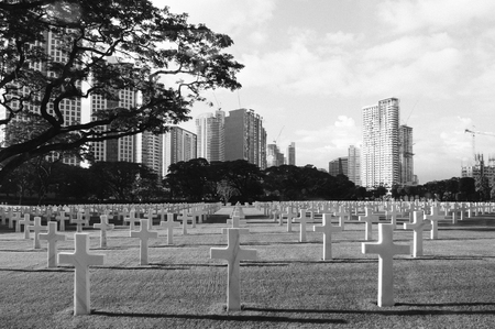 NOV 22, 2012 Manila, Philippines : Manila American Cemetery and Memorial. the largest number of graves of any cemetery for U.S. personnel killed during World War II.のeditorial素材