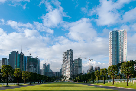NOV 22, 2012 Manila, Philippines : Manila American Cemetery and Memorial. the largest number of graves of any cemetery for U.S. personnel killed during World War II.のeditorial素材