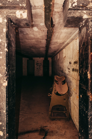 Historic Pacific war memorial Army barracks ruins Corregidor Island, Manila, Philippinesの写真素材