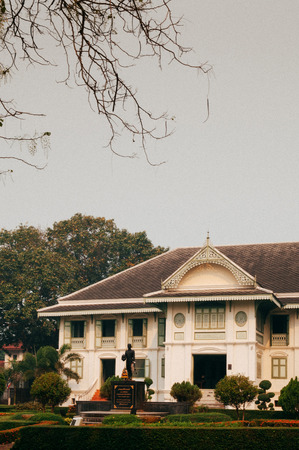 MAR 25, 2013 Phrae, Thailand - Old classic teak historic house - Khum Chao Luang Muang Phrae. Public Museumのeditorial素材