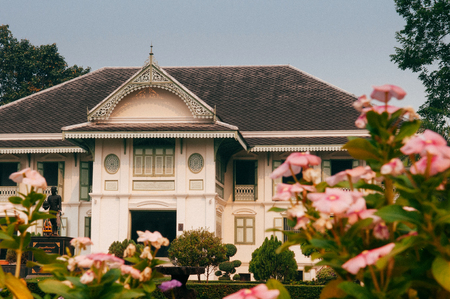 MAR 25, 2013 Phrae, Thailand - Old classic teak historic house - Khum Chao Luang Muang Phrae. Public Museumのeditorial素材