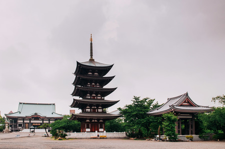 MAY 30, 2013 Nagoya, JAPAN - Japanese Five Storey pagoda place for kept Buddha holy ash was sent as a gift to Japan by King Chulalongkorn or King Rama V of Siam (Thailand)  symbol of friendship between two countriesのeditorial素材