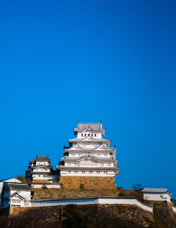 Himeji Castle or White Heron Castle (Shirasagijo) in Himeji city, Hyogo prefecture.のeditorial素材