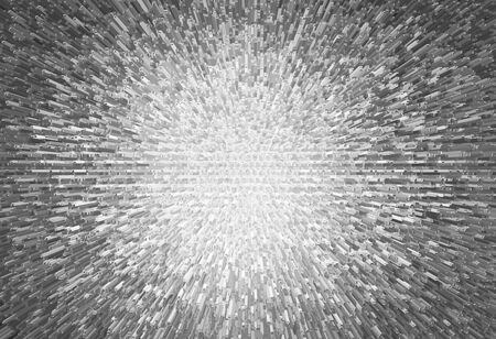 Black gray abstract mysterious concept background with high contrast embossed square pattern and light colour in centerの写真素材