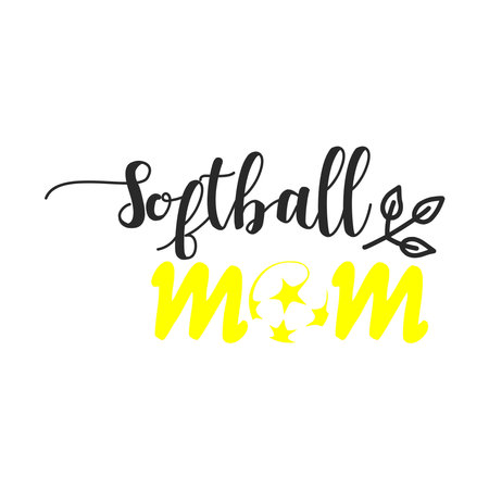Softball, typography t shirt design, tee print, freebie SVG, t-shirt design, lettering t shirt designのイラスト素材