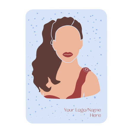 Earring Card elegant design easy to customizeのイラスト素材