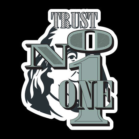 trust no one. dollar bill rework design. great for tshirts, tumblers,key chains and other personalized items. easy to cut and printのイラスト素材