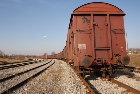 wagons on the rails