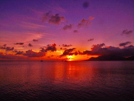 Carribean Sunsetの写真素材