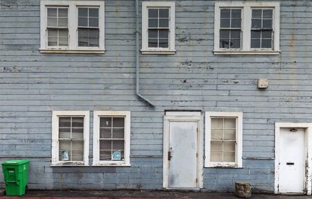 The side of a old building in San Franciscoの写真素材
