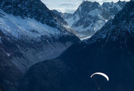 Winter sports in the mountains of Franceの写真素材
