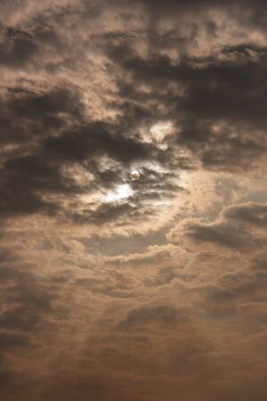 Abstract photograph of colorful sky with cloudsの写真素材
