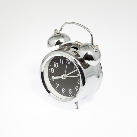 alarm clock on white blackground.