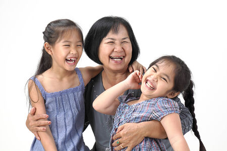 Grandmother with her grandchildren