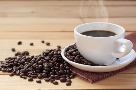 Coffee cup and beansの写真素材