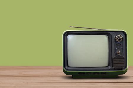 Vintage style old televisionの写真素材