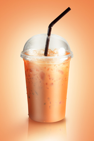 iced milk teaの写真素材