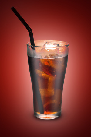 Full glass of colaの写真素材