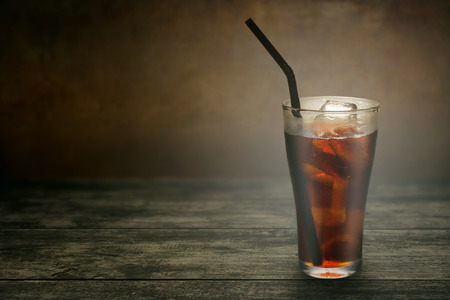 Full glass of colaの写真素材