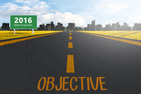Road with objective wording
