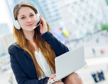 Very attractive hostess business homeの写真素材