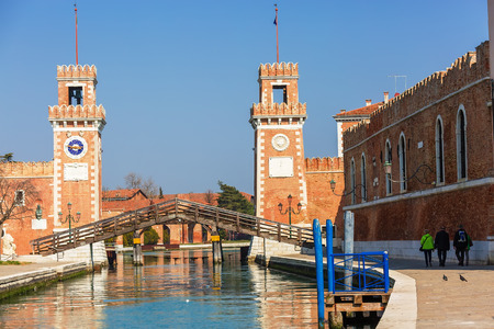 Entrace of the Arsenale of Venice, Italyのeditorial素材