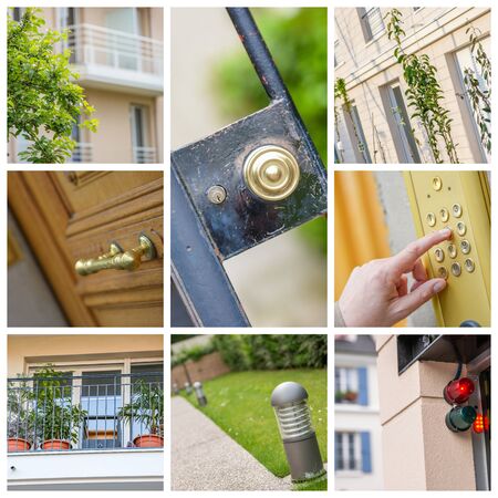 collage illustrating the real estate marketの写真素材