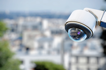 security camera on a cityの写真素材