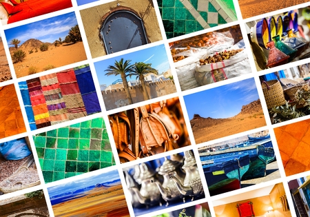 Composition showing details of the Moroccan countryの写真素材
