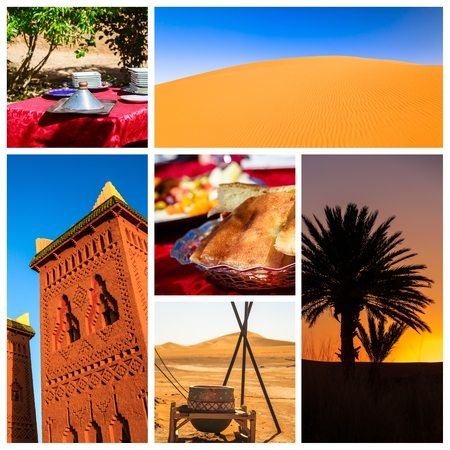 Composition showing details of the Moroccan desertの写真素材