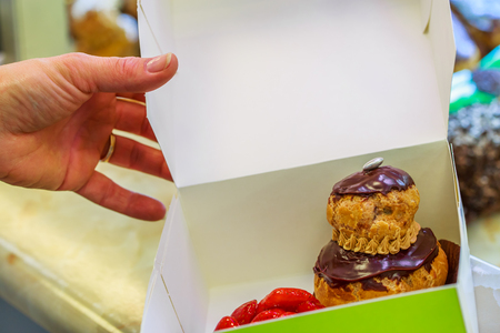 assortment of french pastriesの写真素材