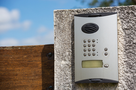 Video intercom in the entry of a house