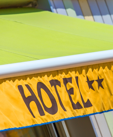 Design coloreful hotel signの写真素材