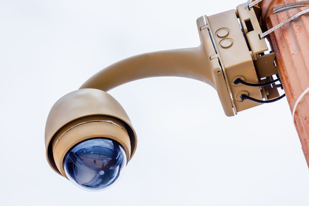 Security CCTV camera in a city