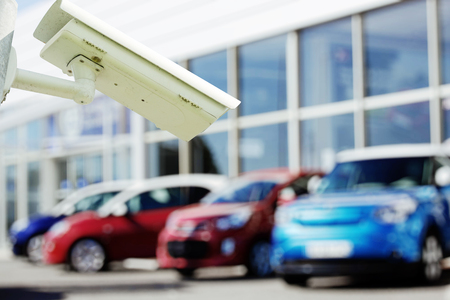 CCTV camera or surveillance system for car dealer monitoringの写真素材