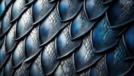 Close up macro view of Snake skin. Generative AIの素材