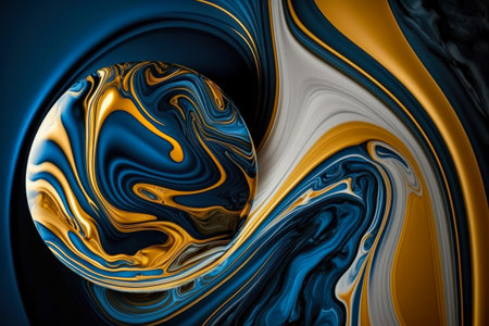 Marble ink abstract art from exquisite original painting for abstract background.generative AIの素材