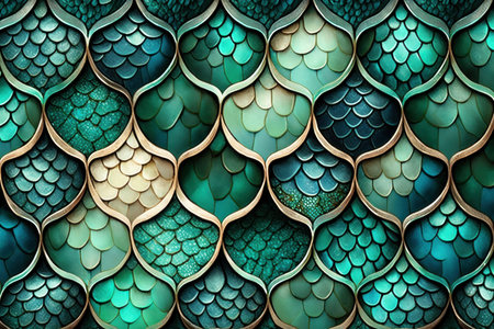 Close up macro view of Snake skin. Generative AIの素材