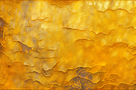 Closeup on golden texture. Colorful background.の素材