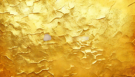 Closeup on golden texture. Colorful background.の素材