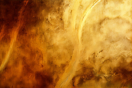 Closeup on golden texture. Colorful background.の素材