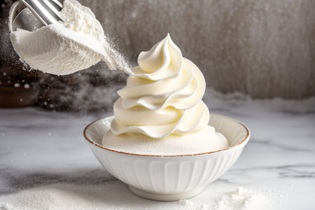 A confectioner s sugar dusting transforming into a winter wonderlandの素材