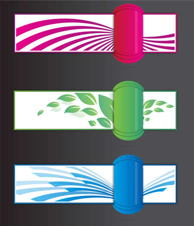 Colorfull banners with dephtのイラスト素材
