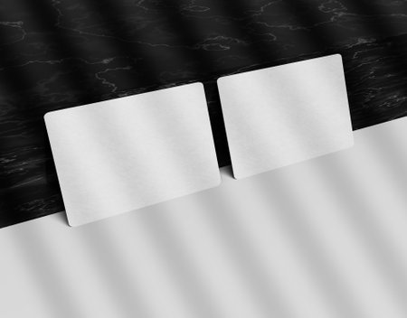 business card in black marble photo suitable for illustration, mockup and previewの写真素材