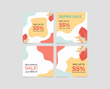 Sale Poster Social Media Template suitable for template social media and graphic resourcesのイラスト素材