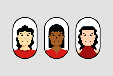 Capsule Avatar Illustration Womenのイラスト素材