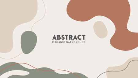 Abstract organic playful earth tone color backgroundのイラスト素材