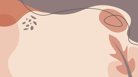 Organic Warm Tone Playful Background Designのイラスト素材