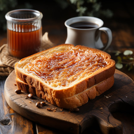 toast and coffee Image Photography made by AI generatedの素材